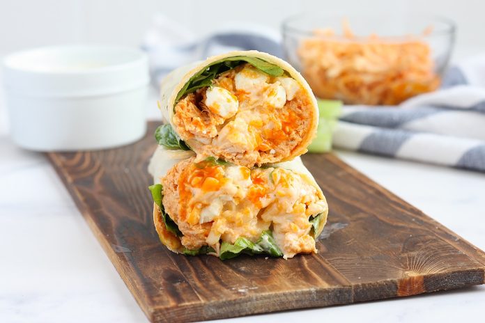 Easy Buffalo Chicken Wraps - SHK
