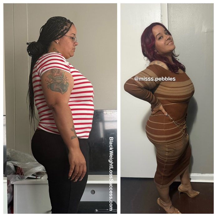 Pebbles lost 21 pounds - Black Weight Loss Success