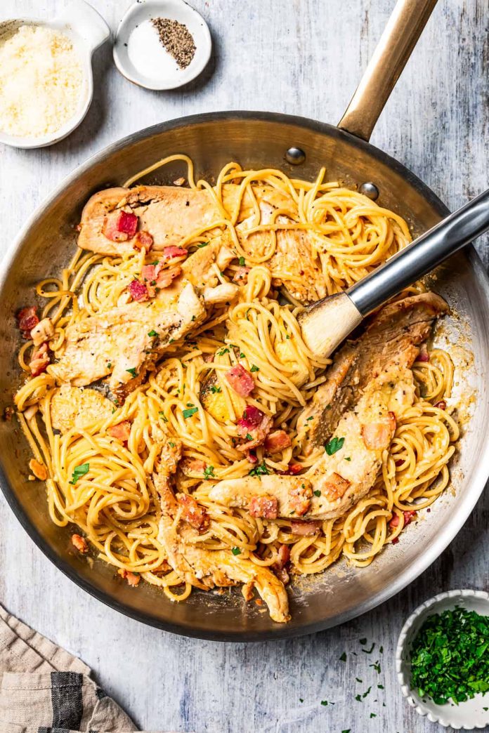 Creamy Chicken and Bacon Pasta Recipe