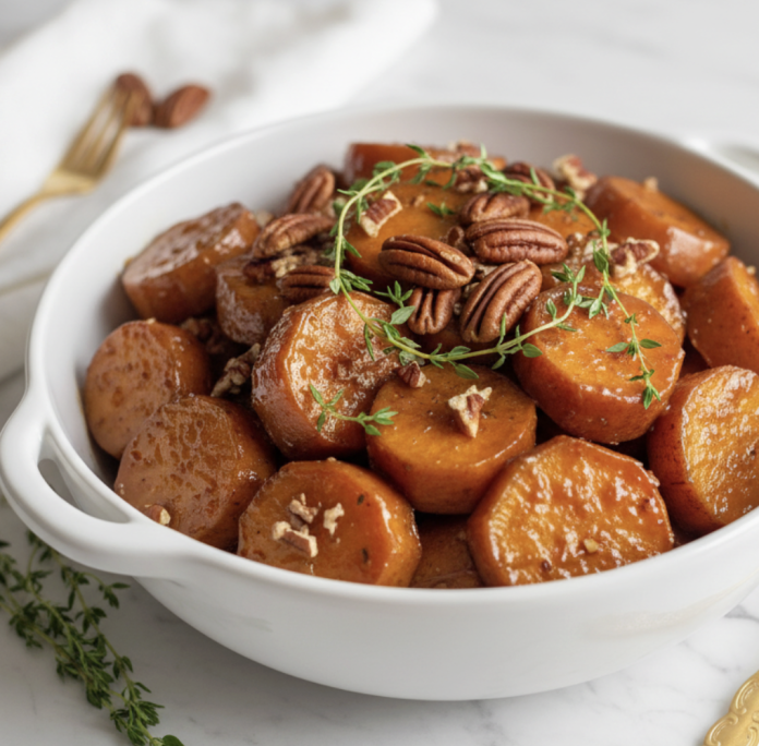 Easy Candied Sweet Potatoes - SHK