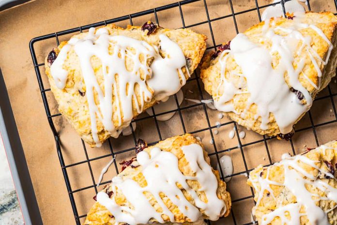 Glazed Cranberry Orange Scones Recipe