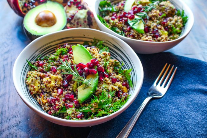 Pomegranate Avocado Quinoa Salad - Sharon Palmer, The Plant Powered Dietitian