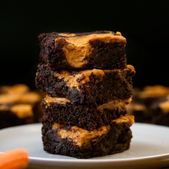 Pumpkin Brownies - Extra Fudgy Recipe! (+ Video)