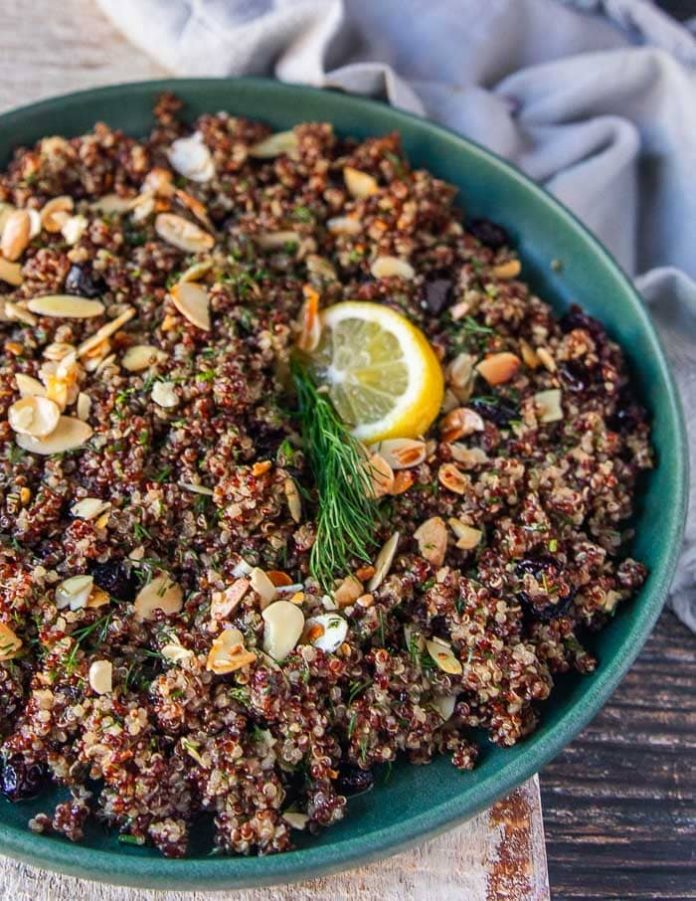Quinoa Pilaf • Fluffy, Flavorful Pilaf Every Time {VIDEO} • Two Purple Figs