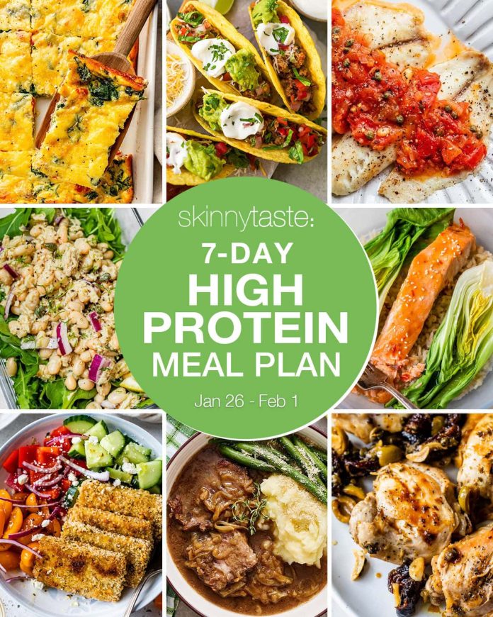 7 Day High-Protein High-Fiber Diet Meal Plan