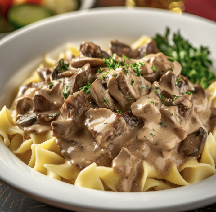 Slow Cooker Beef Stroganoff - SHK