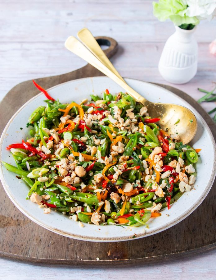 Snap Pea Salad • Crisp, Bright & TASTY Salad Recipe {video} • Two Purple Figs