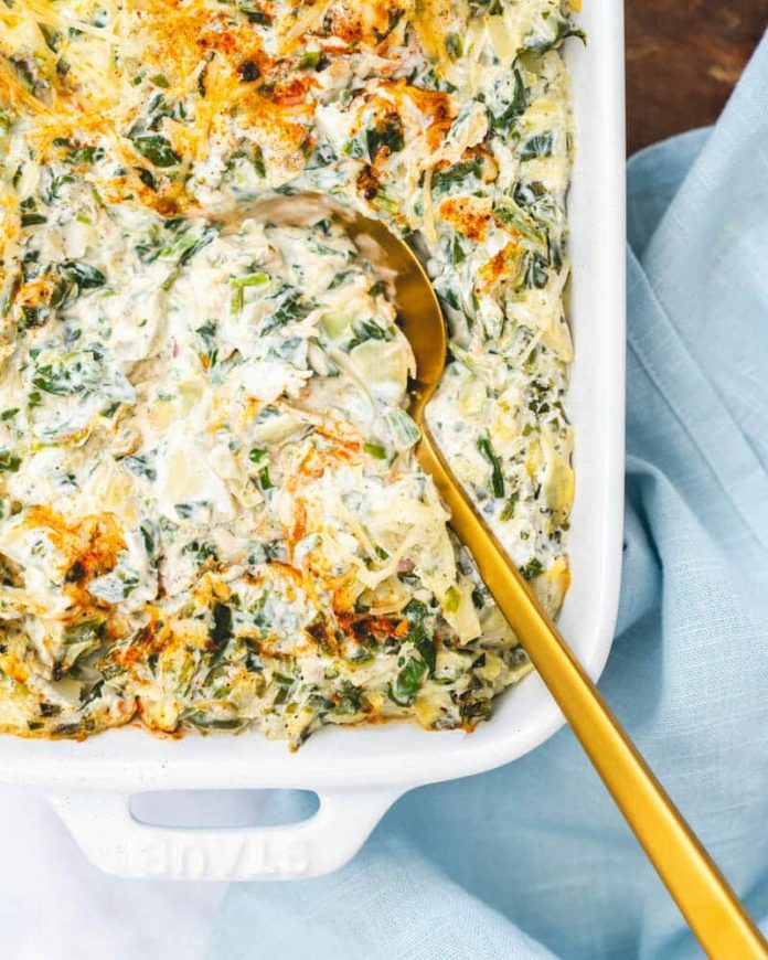 Spinach Artichoke Dip with Greek Yogurt (Healthy Spin!) – A Couple Cooks