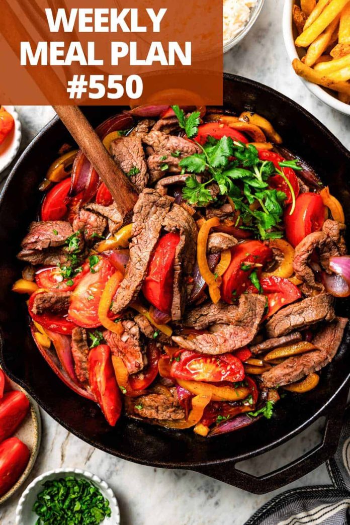 Weekly Meal Plan 550 | Diethood