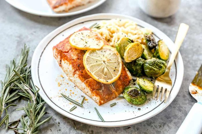 Baked Halibut With Lemon and Rosemary