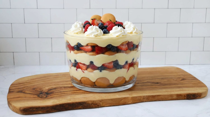 Easy Berry Trifle Recipe - SHK