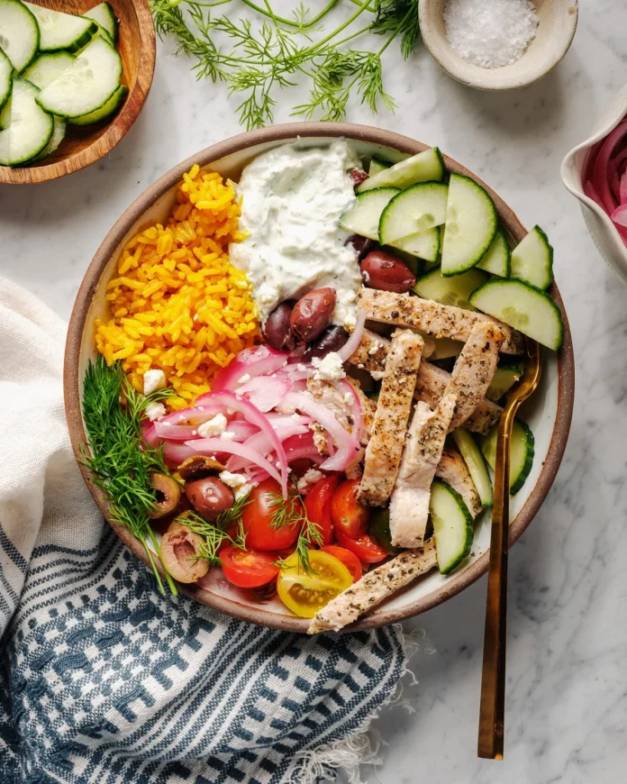 Greek Chicken Bowls – A Couple Cooks