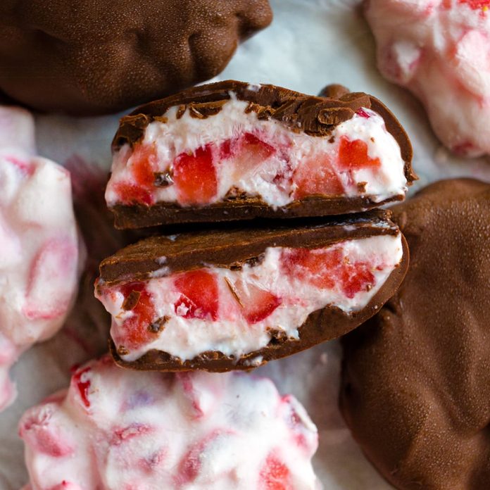 Healthy Chocolate Strawberry Yogurt Clusters