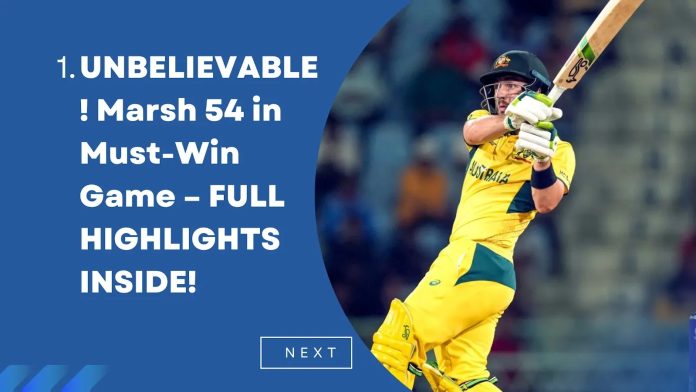 Marsh Smashes 54 as Australia Post Competitive Total; Kusal Perera in as Sri Lanka Bowl