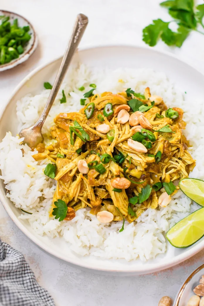 Slow Cooker Peanut Chicken (Easy Weeknight Dinner)