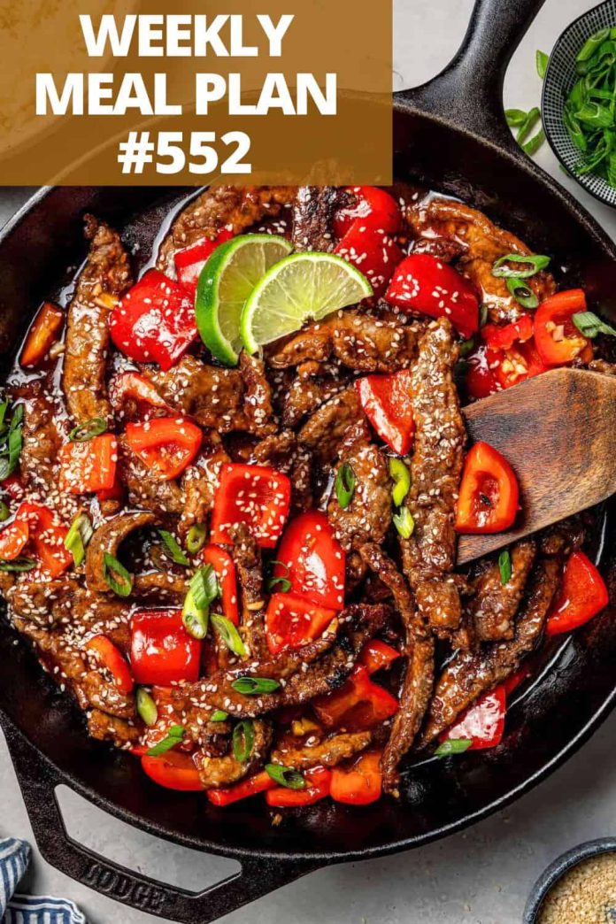 Weekly Meal Plan 552 | Diethood