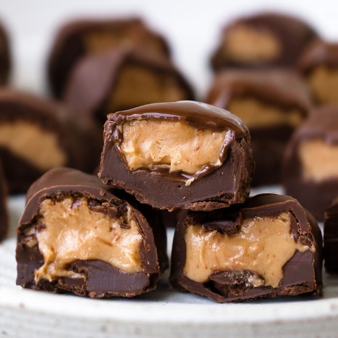 Chocolate Peanut Buter Cups - In An Ice Cube Tray!