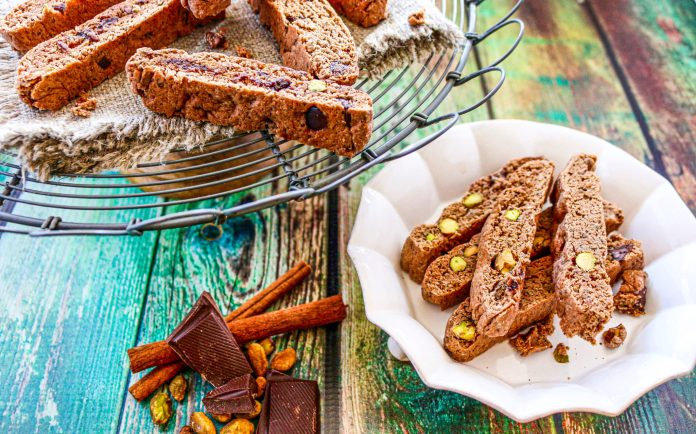 Dark Chocolate Pistachio Biscotti - Sharon Palmer, The Plant Powered Dietitian