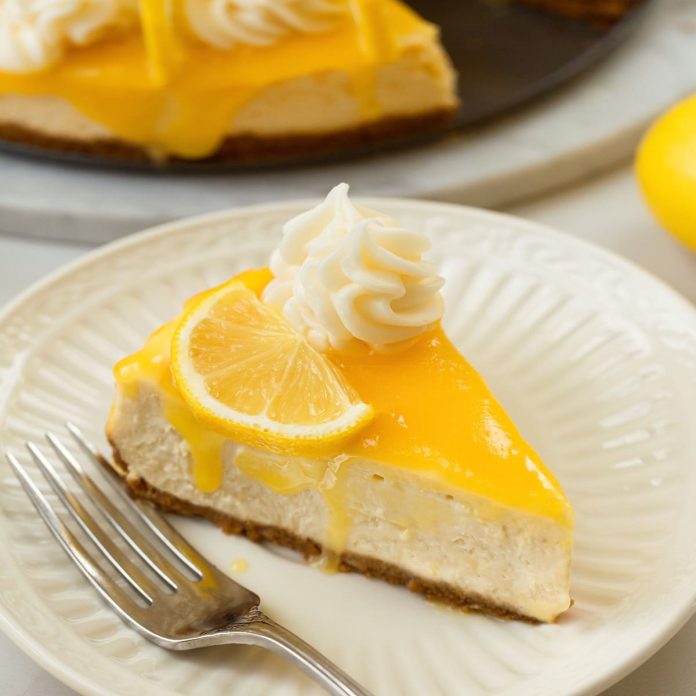 Lemon Protein Cheesecake - Chocolate Covered Katie