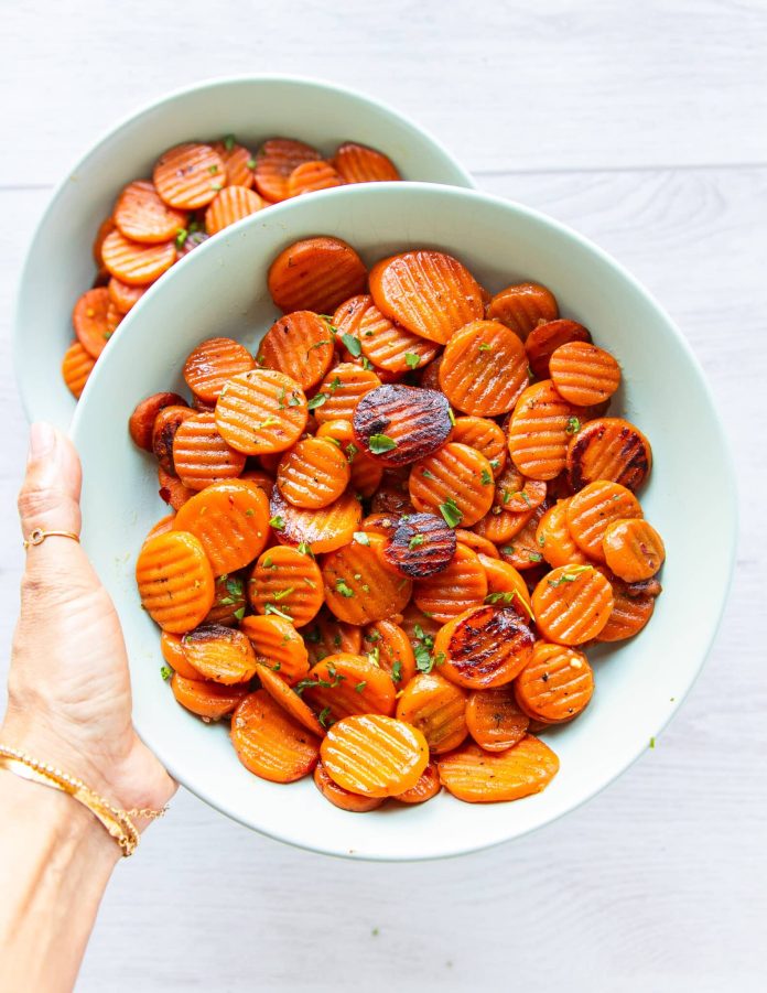Maple Glazed Carrots • Easy & Tasty Maple Cooked Carrots • Two Purple Figs