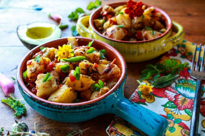 Masala Spiced Potatoes - Sharon Palmer, The Plant Powered Dietitian