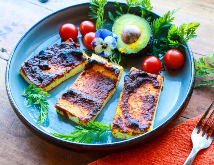 Turmeric Baked Tofu - Sharon Palmer, The Plant Powered Dietitian