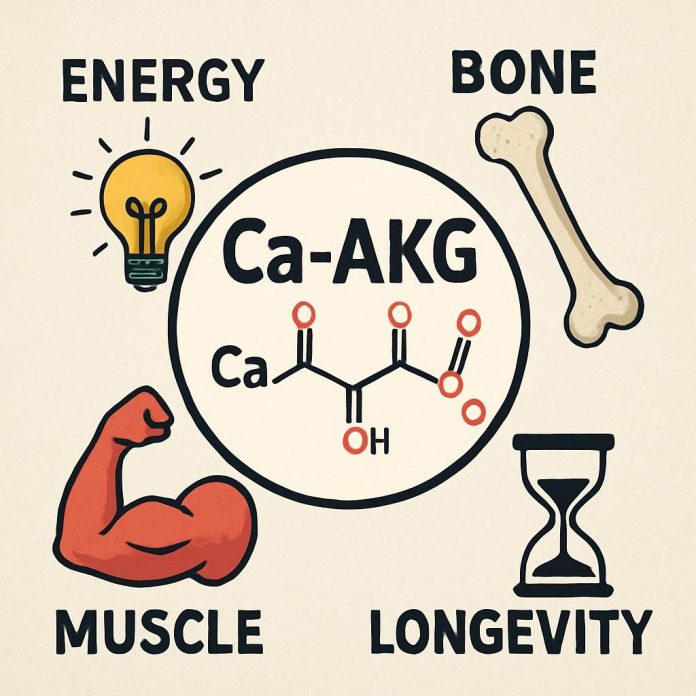 Ca-AKG fuels energy production, supports bone & muscle health, and shows promise for longevity.