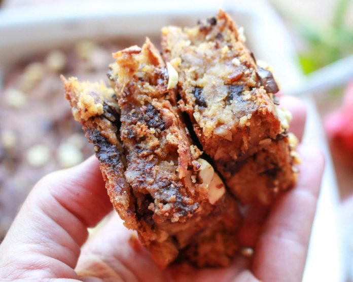 Peanut Butter Chocolate Chickpea Bars