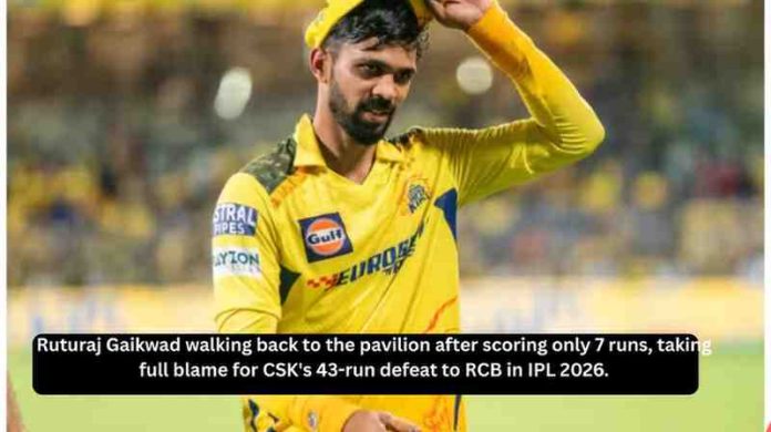Ruturaj Gaikwad's 7th Straight Loss as Captain: 'It's on Me'