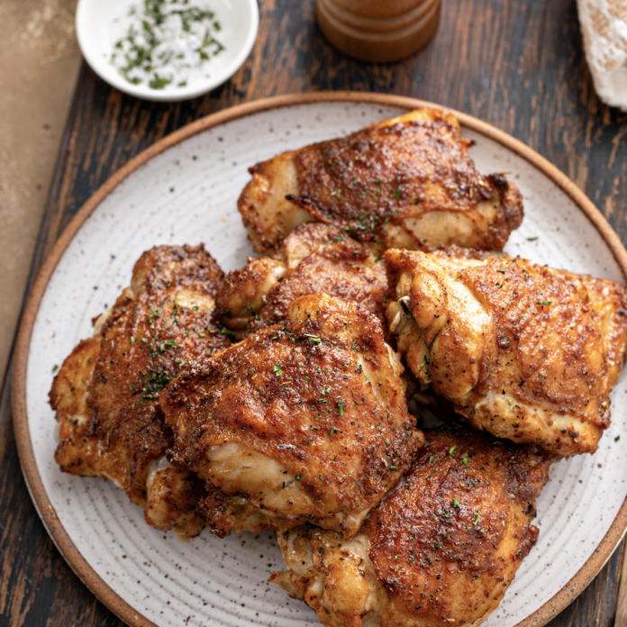 Crispy Roasted Chicken Thighs - SHK