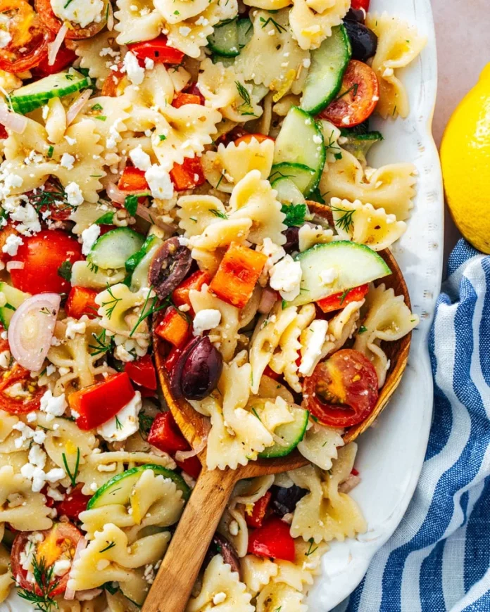 Greek Pasta Salad – A Couple Cooks