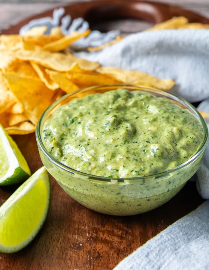 Poblano Sauce • Creamy Roasted Poblano Sauce Recipe & Uses • Two Purple Figs