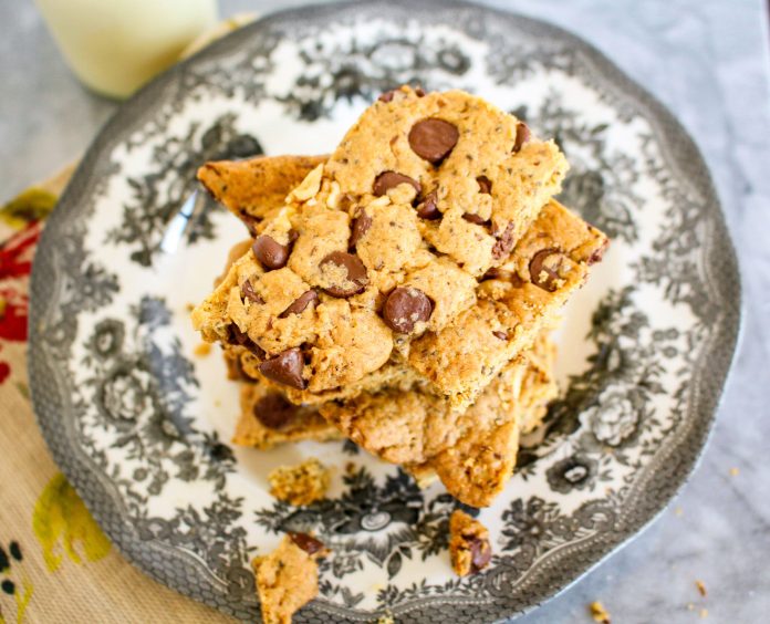 Vegan Tollhouse Cookie Bars - Sharon Palmer, The Plant Powered Dietitian