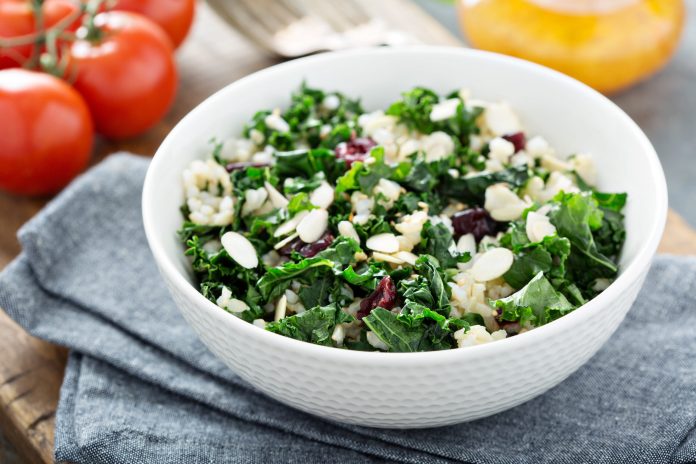 Warm Kale and Brown Rice Salad