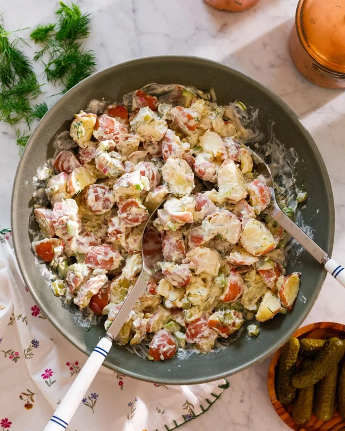 Dill Pickle Potato Salad – A Couple Cooks