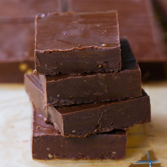 Easy Chocolate Fudge Bars - Just TWO Ingredients!