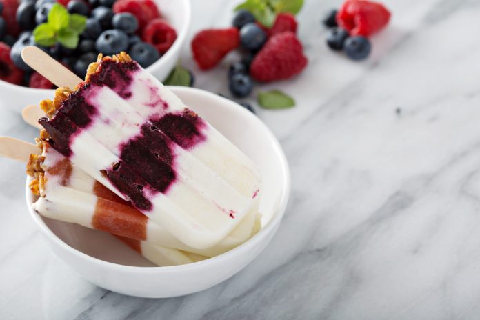 Fruit, Yogurt & Granola Popsicles