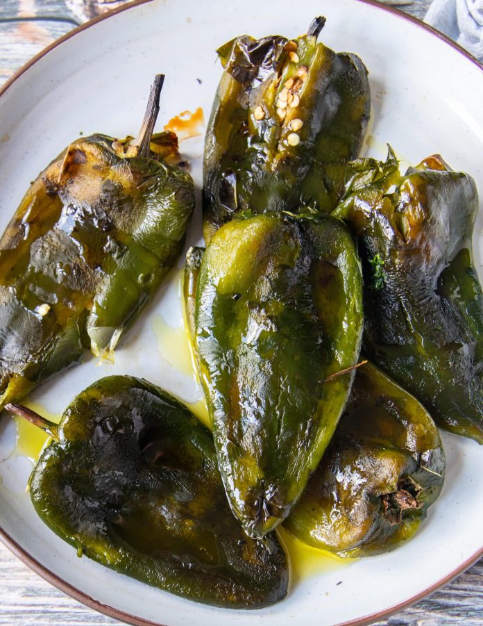 Roasted Poblano Peppers • How to Roast, Peel, Store & Use Them • Two Purple Figs